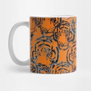 Seamless pattern illustration abstract graphic tiger faces art Mug